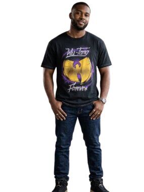 Wu-Tang Clan Logo Black Cotton tee Size XL EUC (48"chest) 2023 Authentic Tee